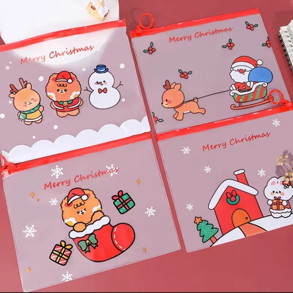 Cute Kawaii Christmas Waterproof File Folders - 2 pieces - Picture 7 of 9